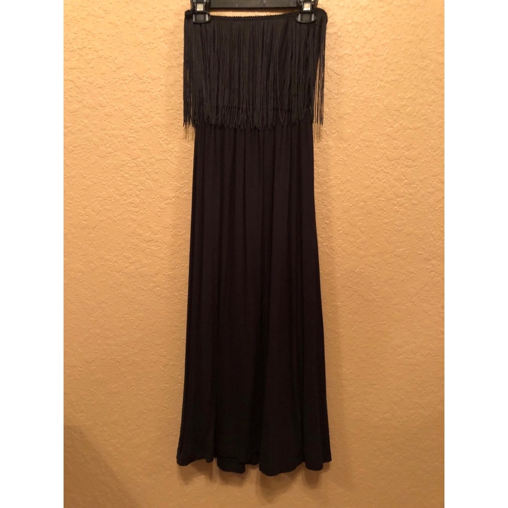 Black Fringe Bathing Suit Cover Up